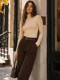 WOMEN'S LONG SLEEVE TURTLE NECK BASIC TOP