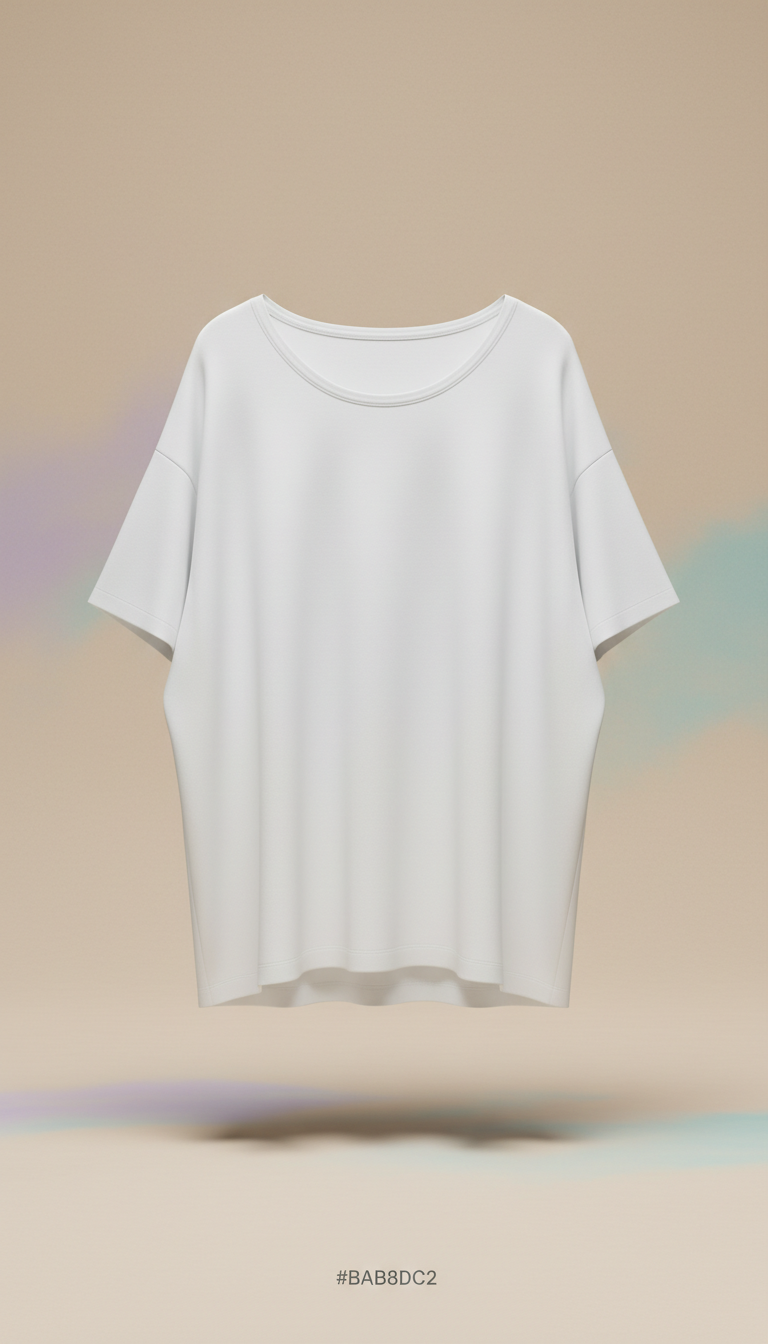 Relaxed Fit White Tee