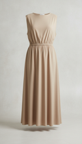 Sandstone Beige Midi Dress